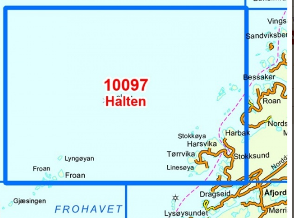 TOPO Wandelkaart 10097 - Halten- Sør-Trøndelag - Nordeca AS