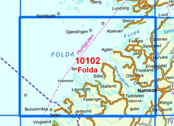 TOPO Wandelkaart 10102 - Folda- Nordland - Nordeca AS