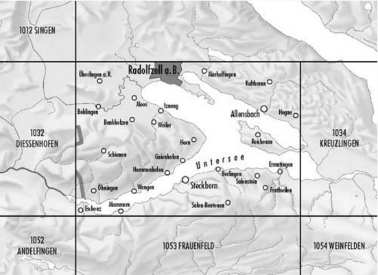 TOPO Wandelkaart 1033 - Steckborn Bernese Oberland - Swisstopo