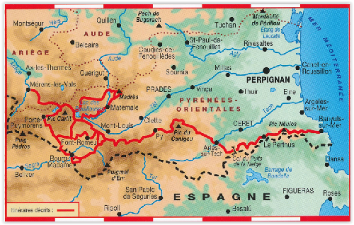 TOPO wandelgids 1092 - La traversée des Pyrénées Orientales - FFR