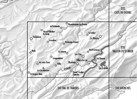 Topografische kaart 231 - Le Locle Neuchâtel - Swisstopo