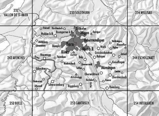 Topografische kaart 243 - Bern Zwitserland - Swisstopo
