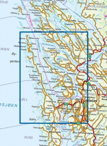 TOPO Wandelkaart 2779 - Askøy- Hordaland - Nordeca AS