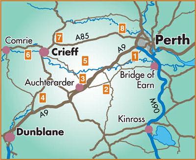 Fietskaart- en wandelkaart - Strathearn & Perthshire Schotland (9781851374038) Harvey maps