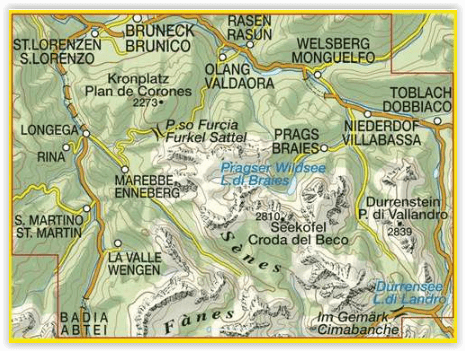 TOPO Wandelkaart 031 - Dolomiti di Braies & Marebbe - Tabacco