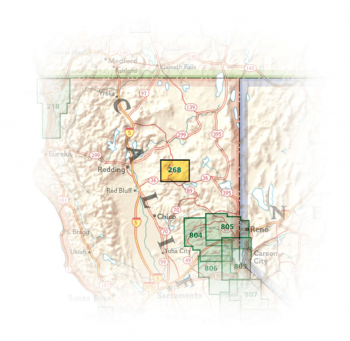 TOPO Wandelkaart 268 - Lassen Volcanic NP - California - Nat Geo