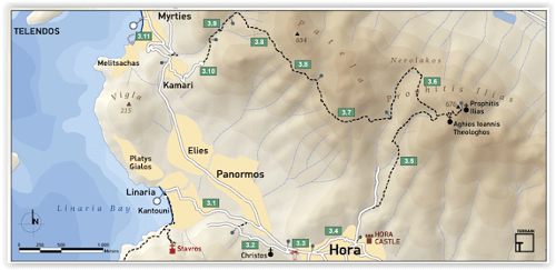 Wandelgids - Kalymnos Trail - Terrain maps