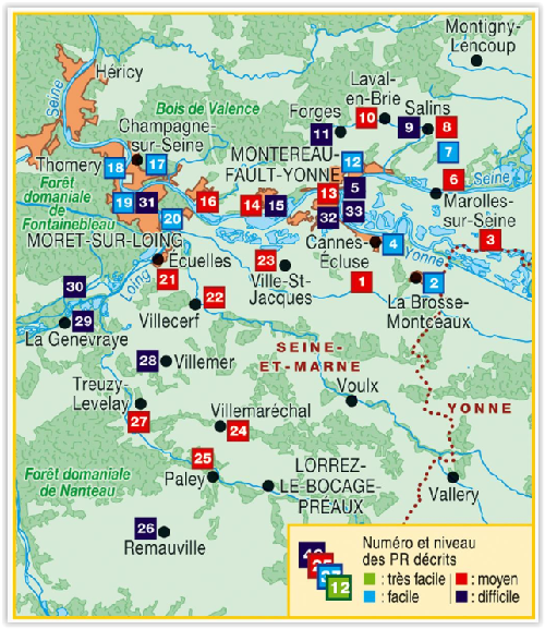 Wandelgids P774 Aux confluents de la Seine, de l'Yonne et du Loin