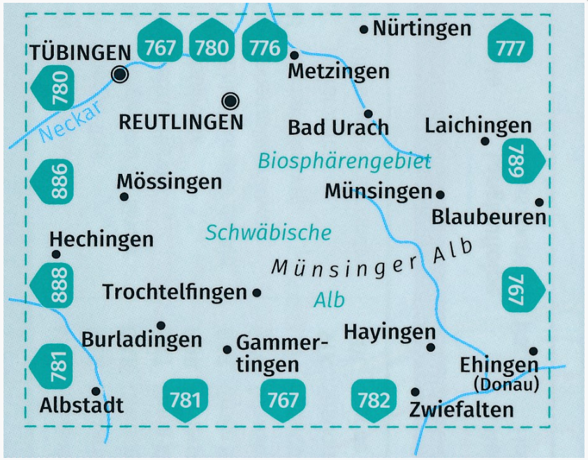 TOPO Wandelkaart 779 - Mittlere Alb & Münsinger Alb - Kompass