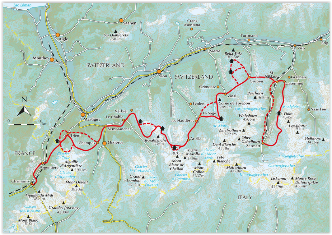 Wandelgids - Chamonix to Zermatt (9781786310484) Cicerone