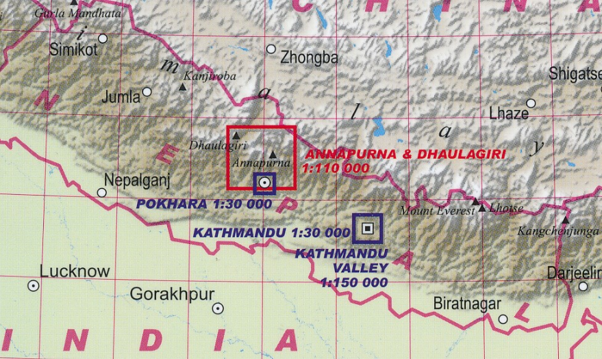 TOPO Wandelkaart - Annapurna & Dhaulagiri - Terraquest