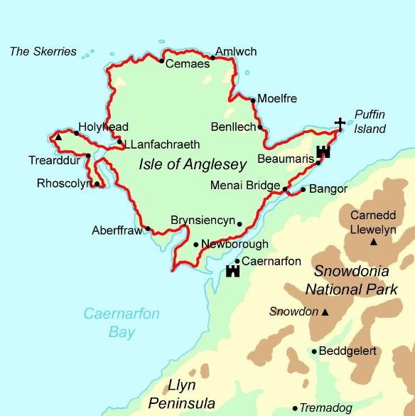 Wandelkaart XT40 - Anglesey Coastal Path North Wales (9781851375851) Harvey Maps
